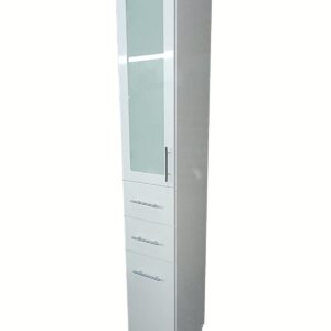 26) Anaquel o Tolva Laqueada Blanca 40x183x38 cm