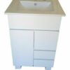 31) Vanitory Laqueado Blanco con mesada de losa 50x40 cm