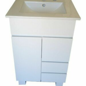 31) Vanitory Laqueado Blanco con mesada de losa 50x40 cm