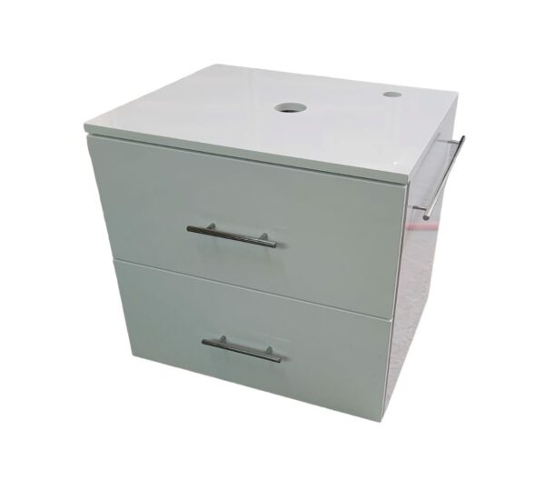 34) Vanitory colgante 50x40 para bacha de apoyo con toallero