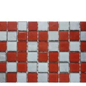 79) Malla Vetro 3x3 Rosso Bianco 20x30 cm