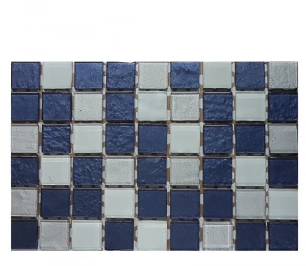 80) Malla Vetro 3x3 Azurro Bianco 20x30 cm